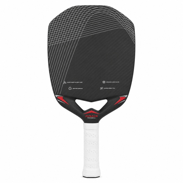 GEN2 edgeless carbon fiber pickleball paddle with T700 3K face and white handle
