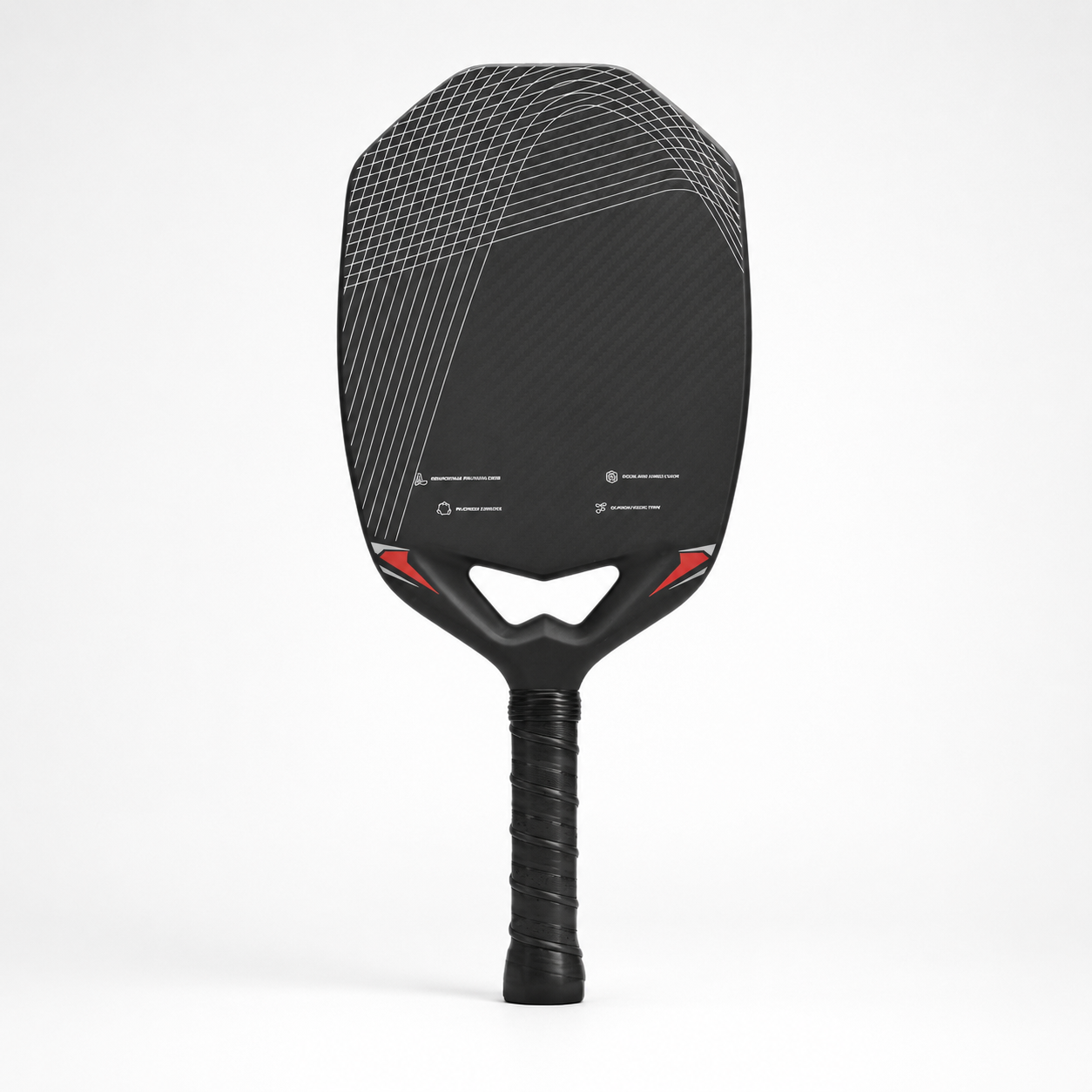 GEN2 Edgeless Carbon Fiber Pickleball Paddle – T700 3K, Attack Shape, Black Handle GEN2 edgeless carbon fiber pickleball paddle with T700 3K face and black handle