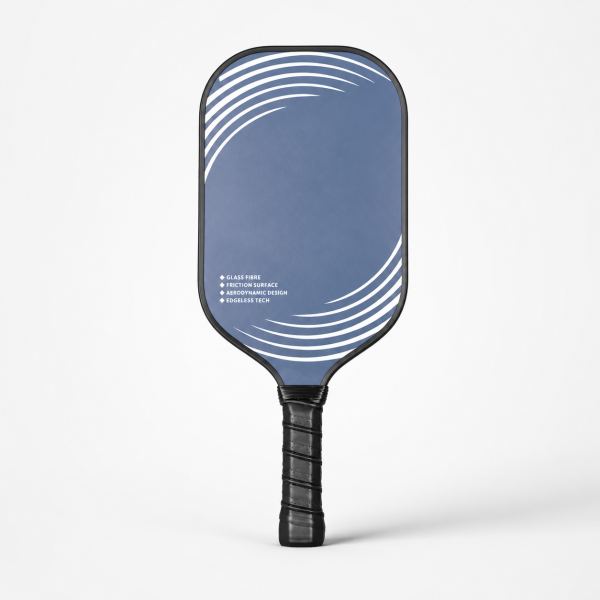 Fiberglass Pickleball Paddle - 13mm Attack, Steel Blue Swirl Lines JUSAIN Hero Shot
