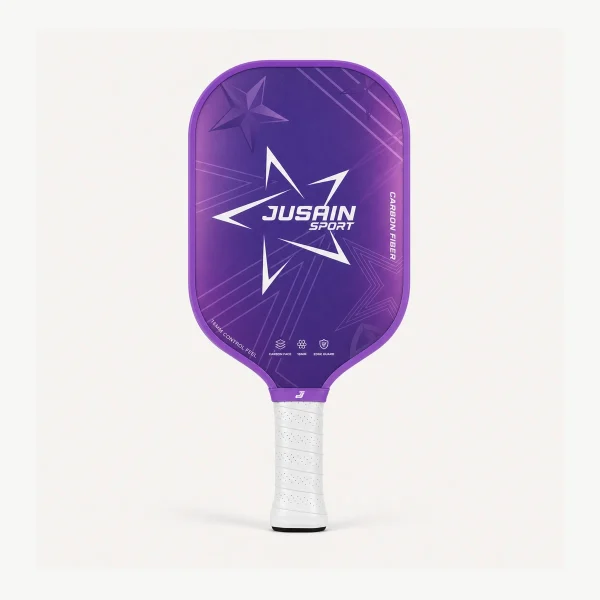 Purple Star JUSAIN SPORT Carbon Fiber Pickleball Paddle - AI generated product suite image 1