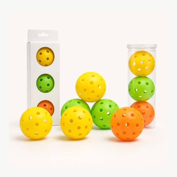 Indoor 26-Hole TPE Pickleball Balls - AI generated product suite image 1